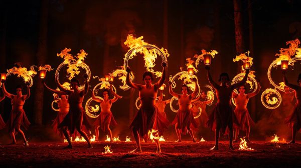 Découvrez l'univers fascinant des spectacles de feu avec Super Cho